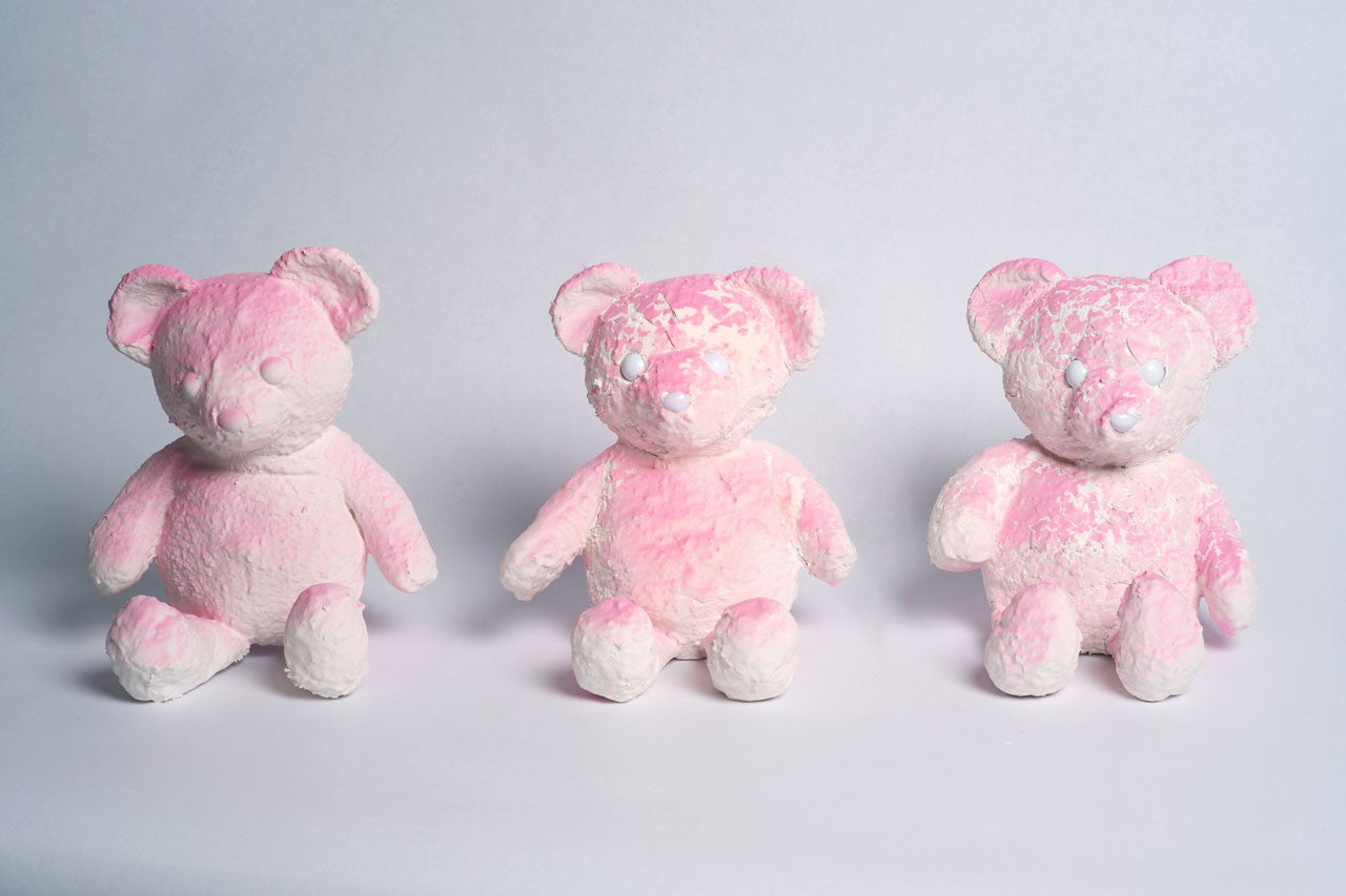 Daniel Arsham Pink Cracked Bears
