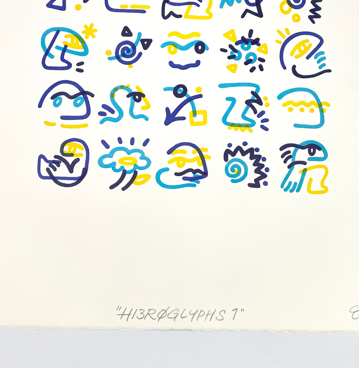 Efdot Hieroglyphs 1 Print Bottom Center