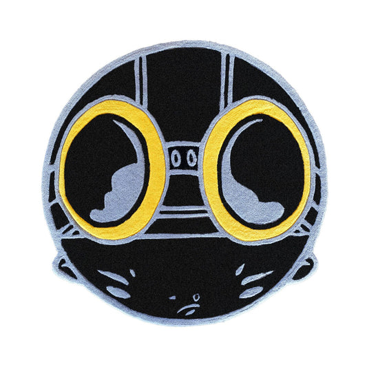 Hebru Brantley Fly Boy Rug Black and Gold