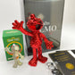 Mighty Jaxx XXRay Jason Freeny Elmo Chrome Red and Clear Glitter Vinyl Front