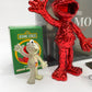 Mighty Jaxx XXRay Jason Freeny Elmo Chrome Red and Clear Glitter Vinyl Front Detail