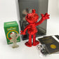 Mighty Jaxx XXRay Jason Freeny Elmo Chrome Red and Clear Glitter Vinyl Back